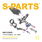 SPARTS Gilles Foot Peg Titanium Bolt Kit for BMW S1000RR – Luxembourg Edition