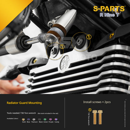 S-PARTS Premium Titanium Engine & Exhaust Bolt Kit for BMW R nineT