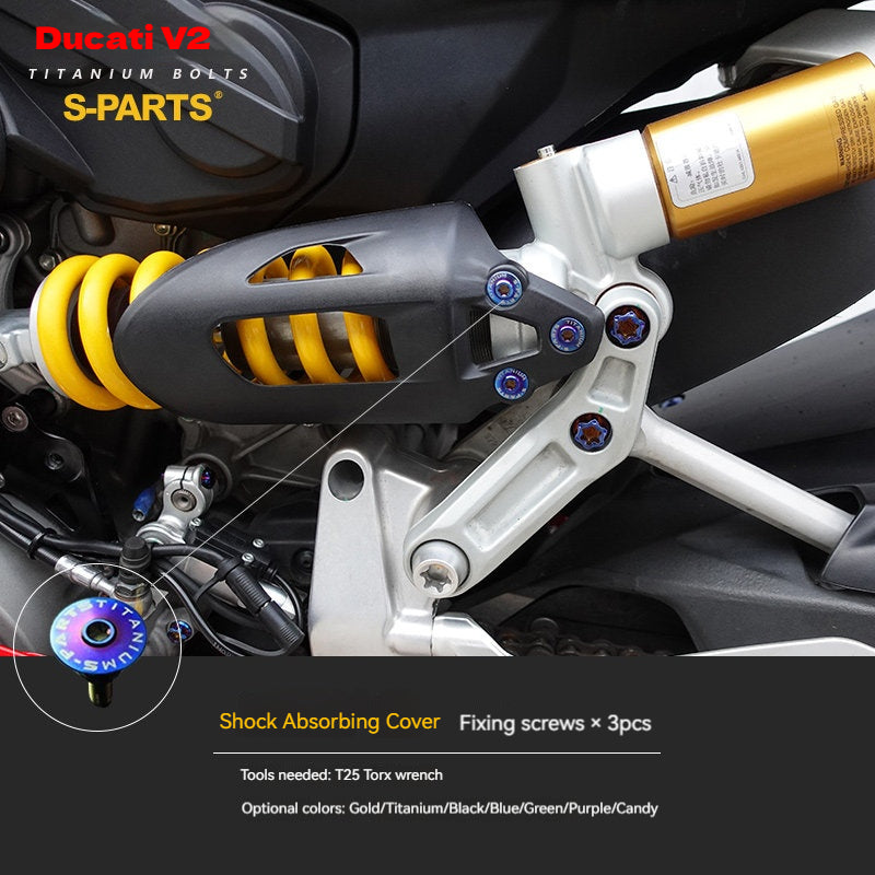 S-PARTS  Compatible with / Suitable for Ducati DUCATI V2 Full Titanium Bolt Kit
