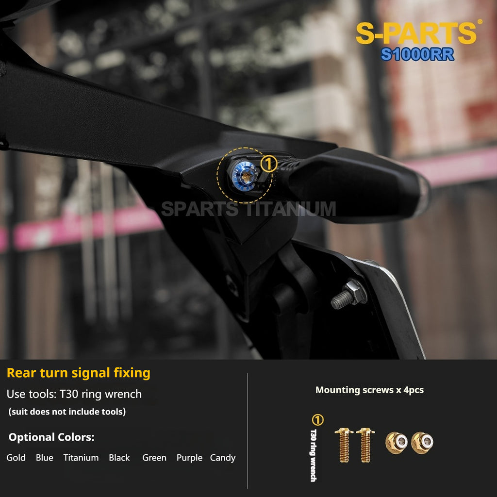 SPARTS TC4 Titanium Bolt Kit Compatible with BMW S1000RR — Full Motorcycle Upgrade Fastener Set