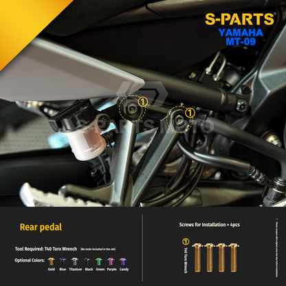 SPARTS Yamaha MT-09 Titanium Bolt Kit | TC4 Grade Motorcycle Fasteners