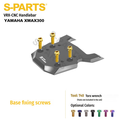 SPARTS Titanium Handlebar Bolt Kit for Yamaha XMAX 300 | VRX CNC Handlebar | TC4 Grade 5