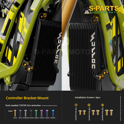 S-PARTS TC4 Titanium Full Bolt Kit for Sur-Ron Light Bee X (2025 Model)