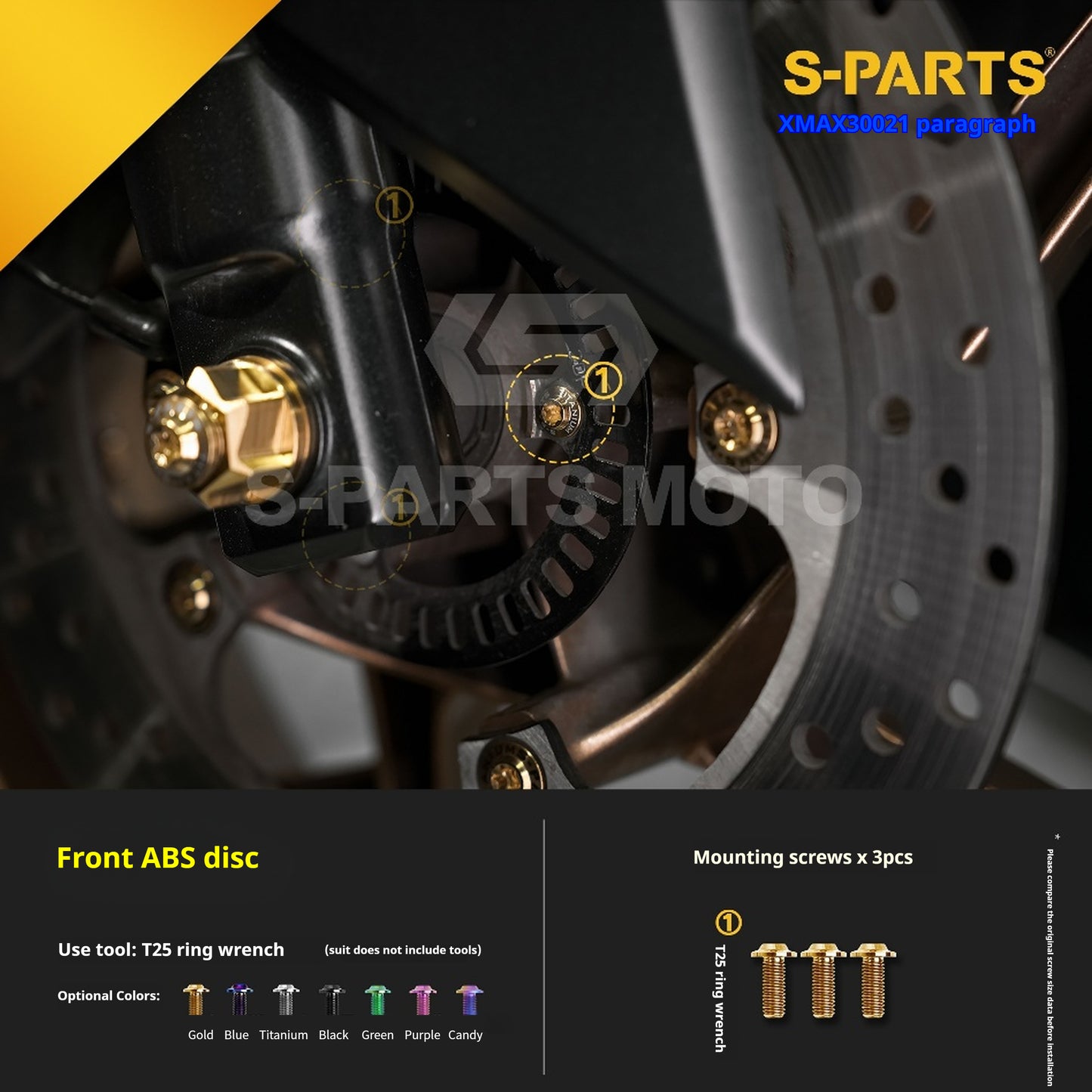 SPARTS 2021 XMAX300 YAMAHA Motorcycle Modified Titanium Alloy Bolts Screws