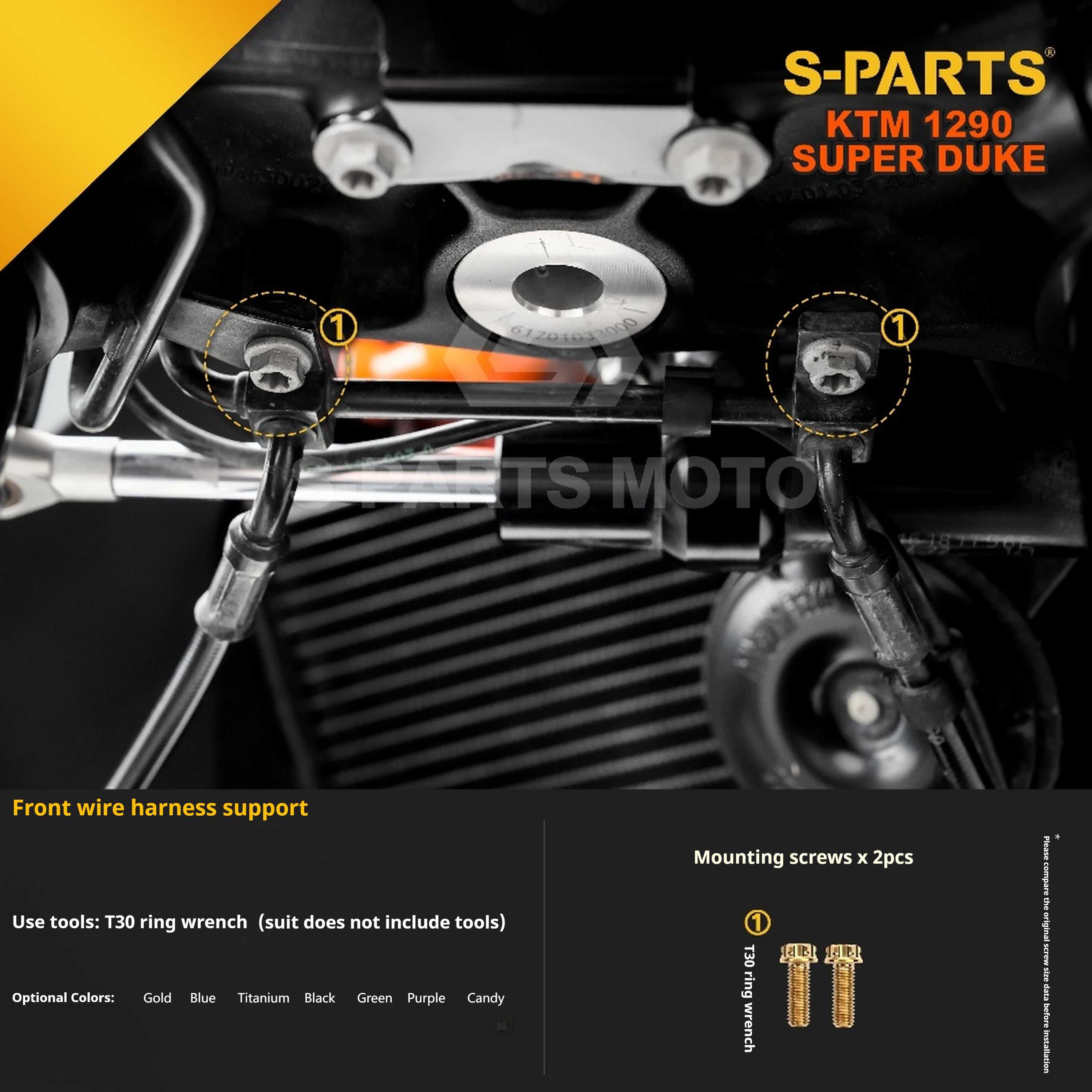 SPARTS KTM Super Duke 1290 · Full TC4 Titanium Bolt Kit｜Motorcycle Upgrade Set