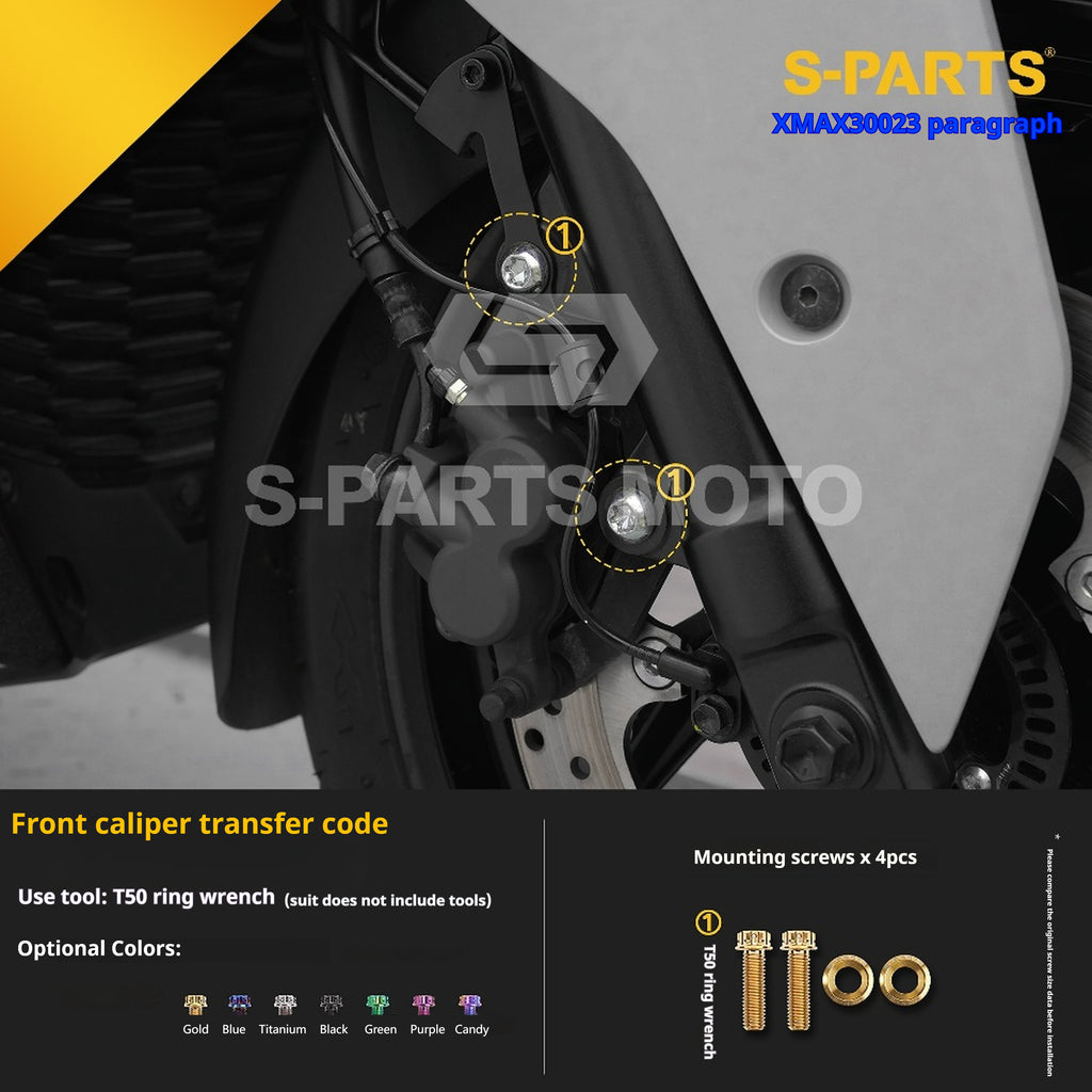 SPARTS Titanium Bolt Set for 2023 XMAX300 | Yamaha Motorcycle Titanium Bolt Upgrade