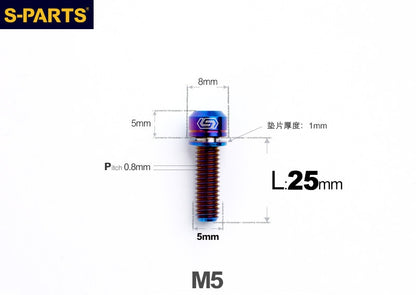 SPARTS M5 L10-50mm Titanium Alloy Screws