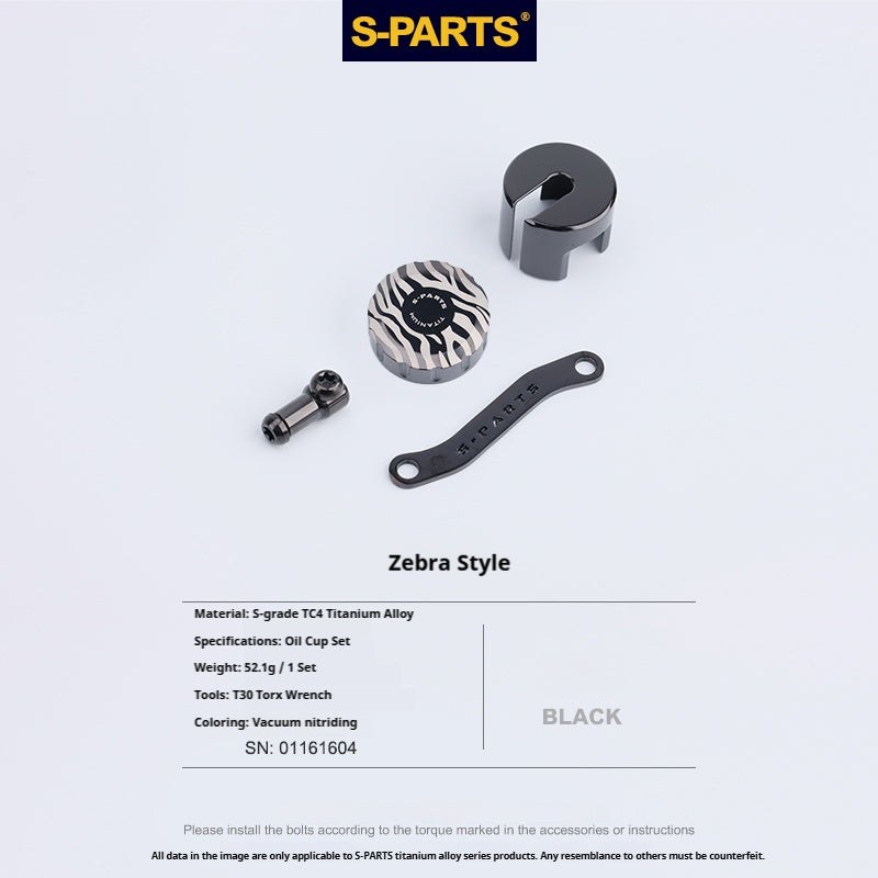 SPARTS Titanium Reservoir Cap Compatible with Brembo Master Cylinder – Separate Small Tank Cover Kit