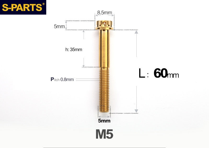 SPARTS M5 Titanium Bolt A3 Series – Motorcycle & E-Bike Upgrade Screws