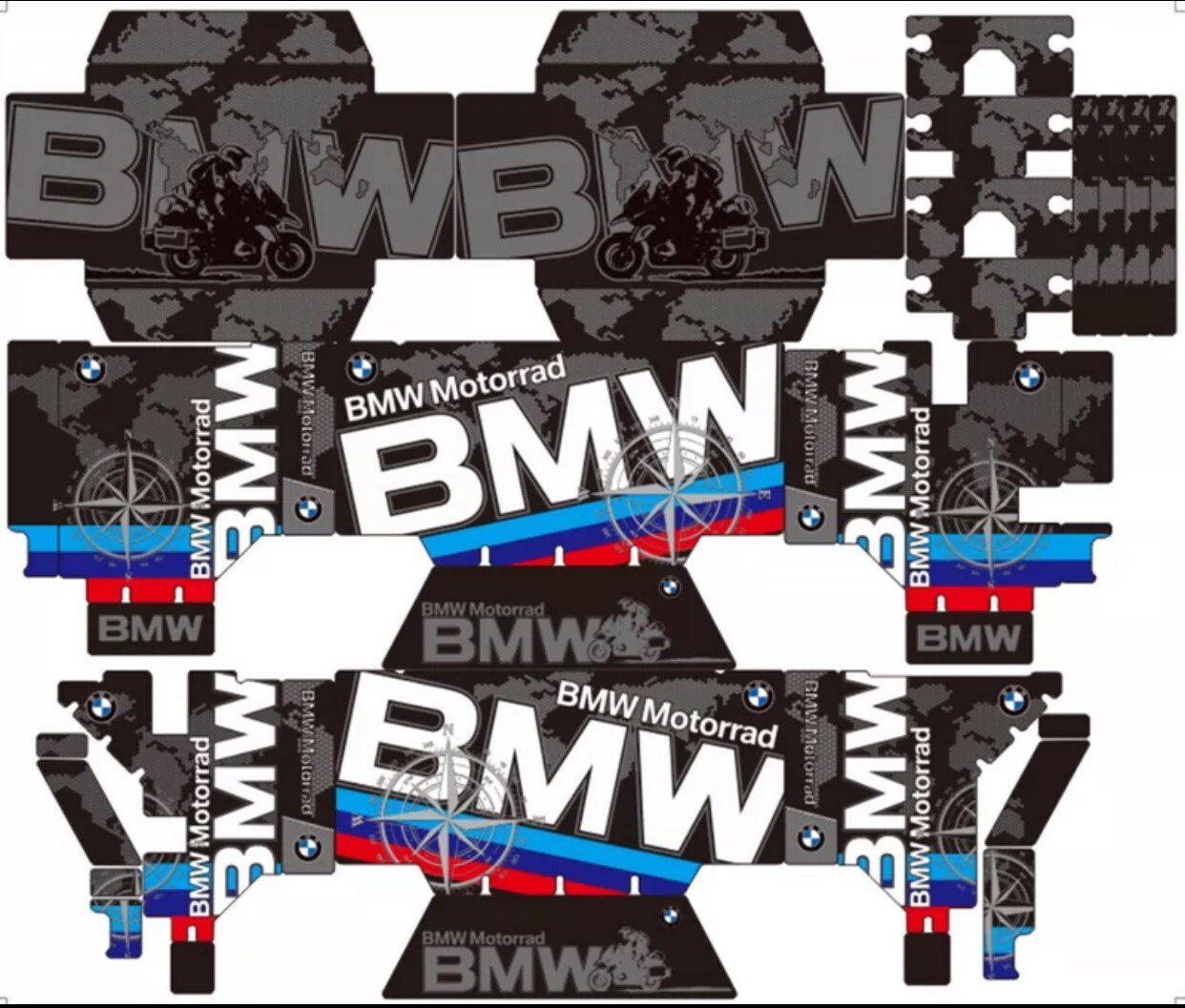 BMW F750GS / F850GS / R1250GS ADV OEM Aluminum Pannier Sticker Kit