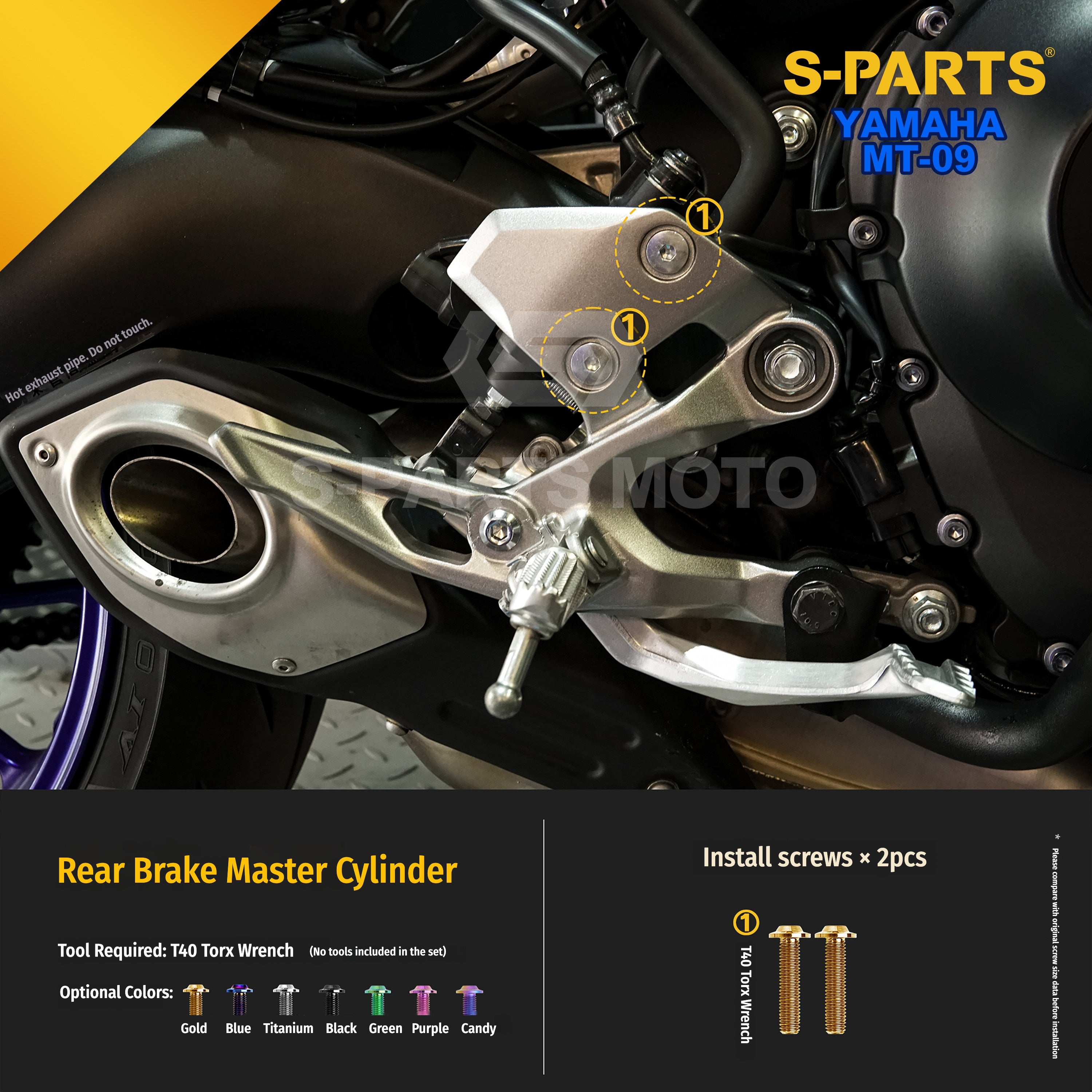 SPARTS Yamaha MT-09 Titanium Bolt Kit | TC4 Grade Motorcycle Fasteners