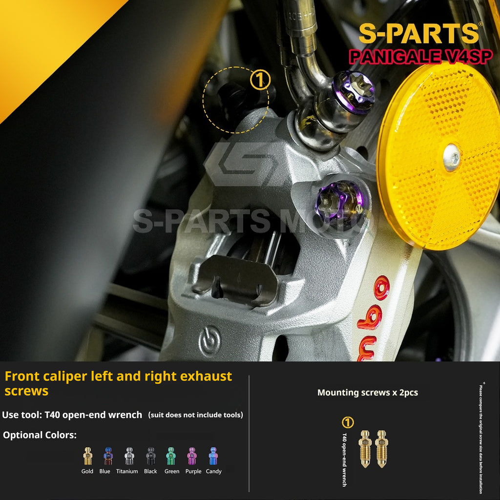 SPARTS TC4 Titanium Bolt Kit for Ducati Panigale V4SP Motorcycle