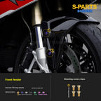 SPARTS TC4 Titanium Bolt Kit Compatible with BMW S1000RR — Full Motorcycle Upgrade Fastener Set