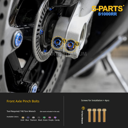 SPARTS Titanium Chassis Bolt Kit Brake Disc Caliper Sprocket Screws for BMW S1000RR