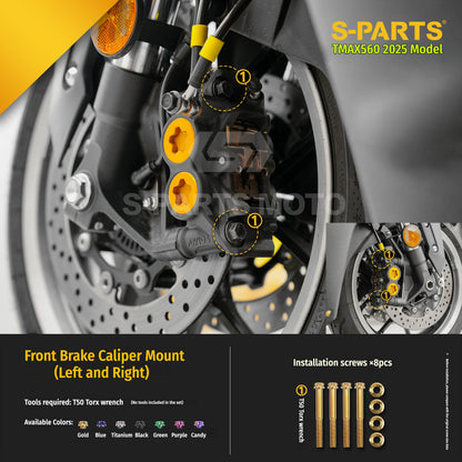 SPARTS Titanium Bolt Kit for YAMAHA TMAX560 2025-Front Section