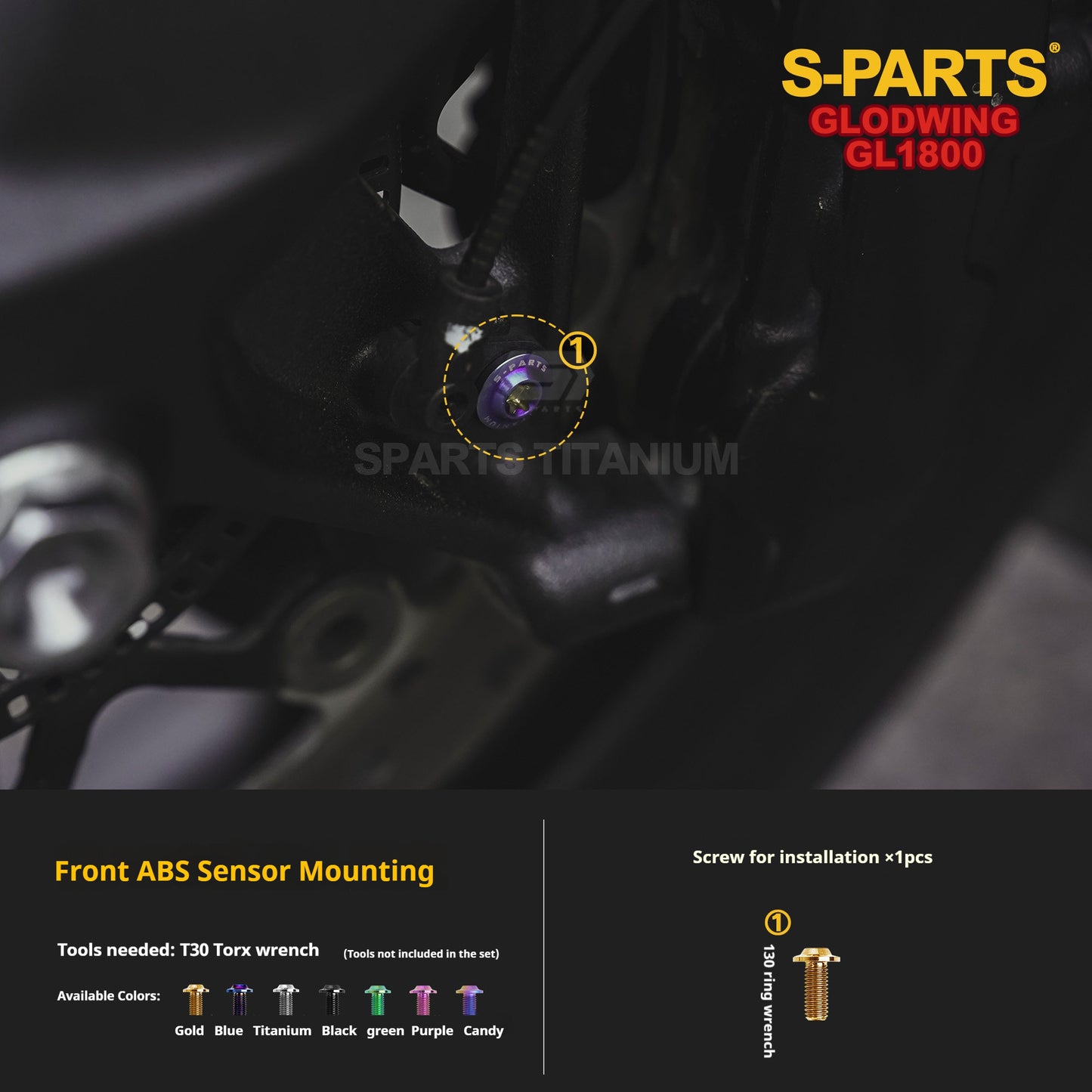 SPARTS Titanium Bolt Kit | Titanium for Honda Gold Wing GL1800 Motorcycle