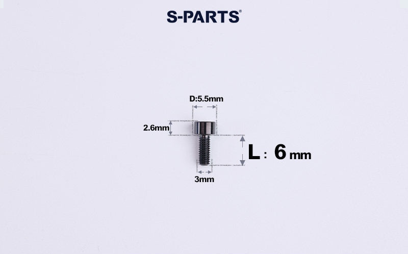 SPARTS M3 L6-20 Classic Button Head Black Titanium Bolt