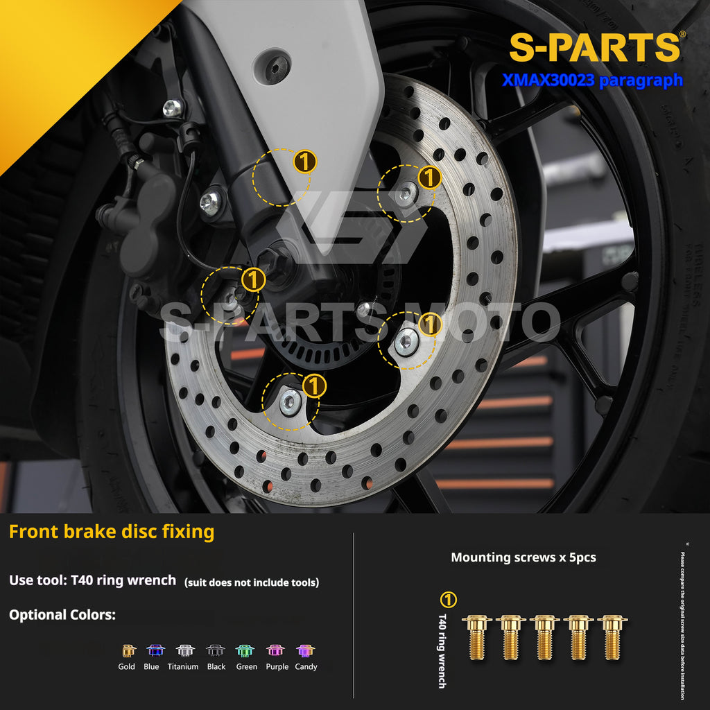 SPARTS Titanium Bolt Set for 2023 XMAX300 – Yamaha Motorcycle Custom Upgrade - 1/2