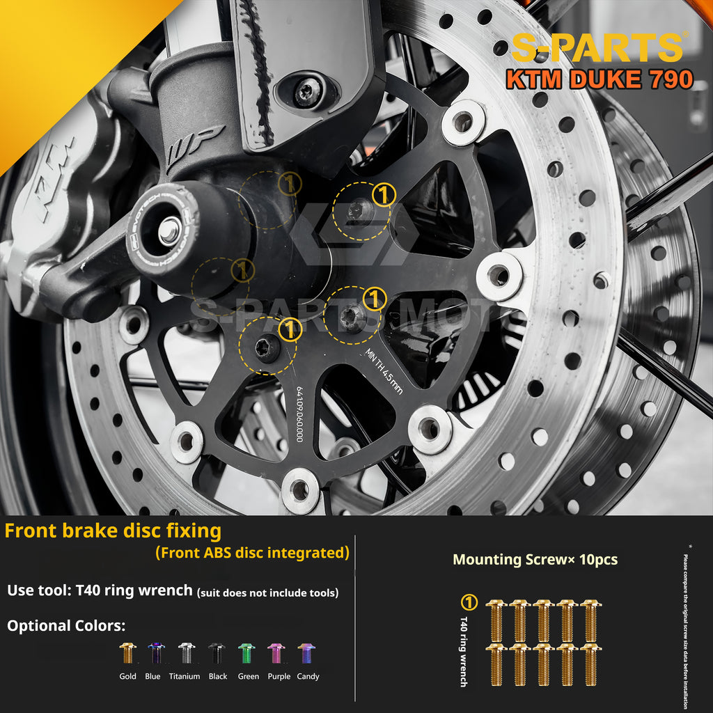 SPARTS TC4 Titanium Bolt Kit Compatible with KTM DUKE 790 – Full Motorcycle Fastener Upgrade