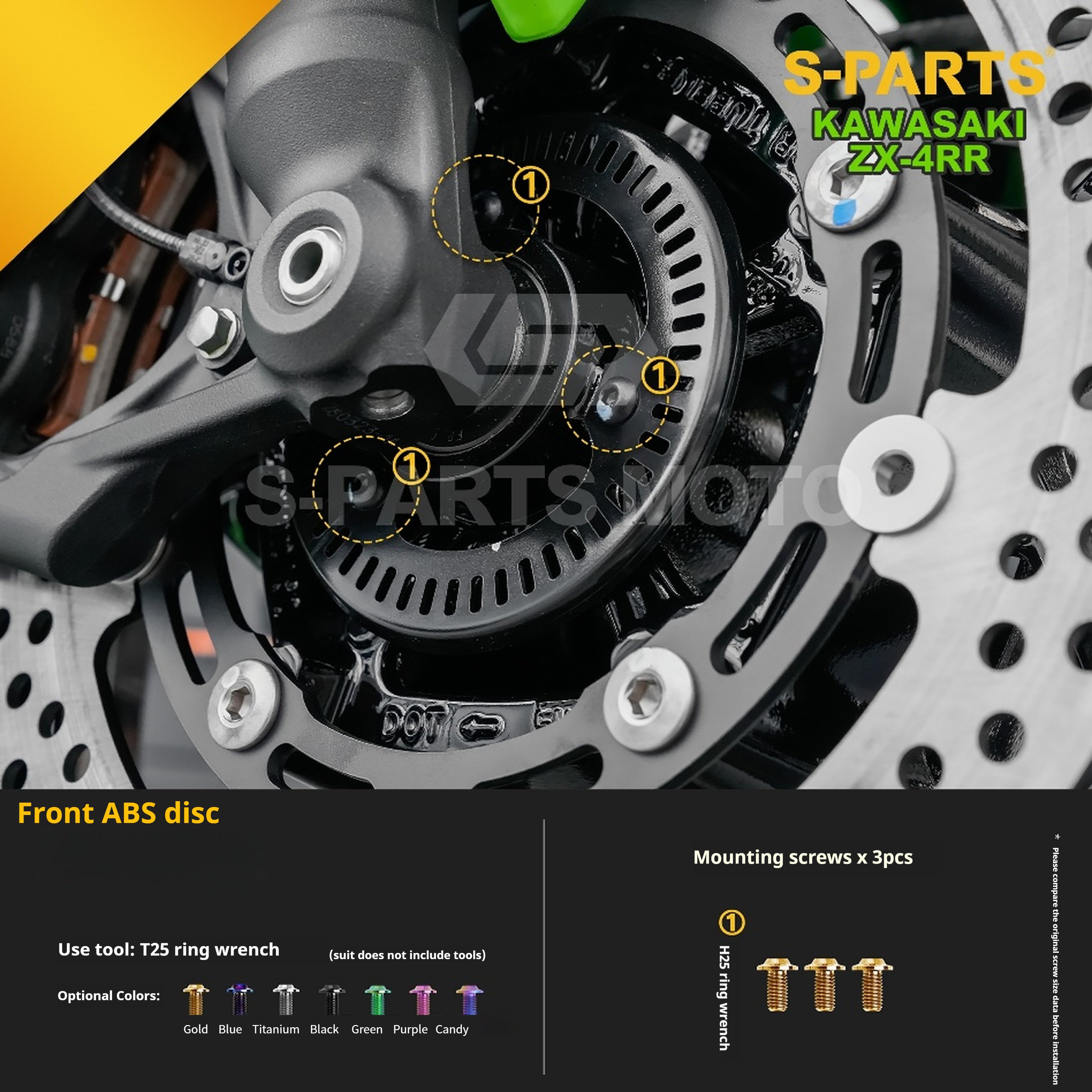 SPARTS TC4 Titanium Bolt Kit for Kawasaki ZX-4RR | Motorcycle Titanium Bolt Upgrade