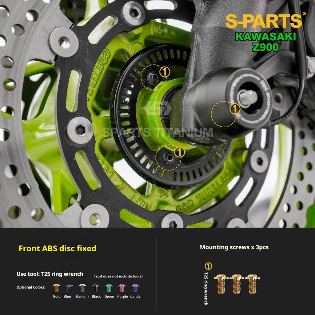 SPARTS TC4 Titanium Bolt Kit for Kawasaki Z900 2021 | Motorcycle Titanium Bolt Upgrade