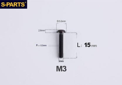 SPARTS A2 Button Head M3 Titanium Bolt