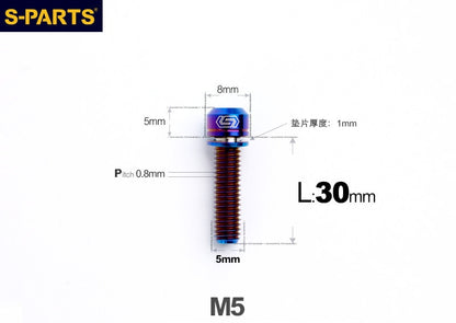SPARTS M5 L10-50mm Titanium Alloy Screws