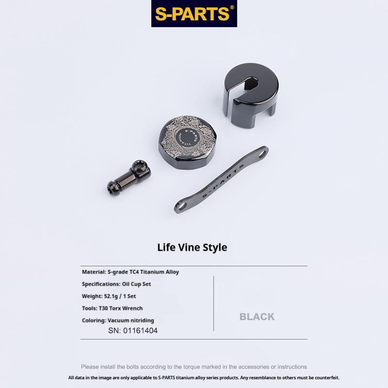 SPARTS Titanium Reservoir Cap Compatible with Brembo Master Cylinder – Separate Small Tank Cover Kit