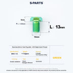 S-PARTS TC4 Titanium Mirror Plug Bolt M8 M10 RH/LH for Motorcycle