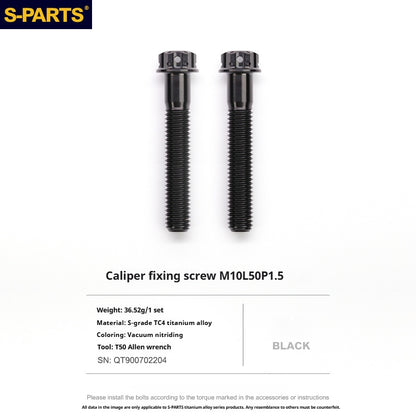 SPARTS Titanium Alloy Lower Caliper Bolt Kit for BREMBO GP4 RX with 100mm Mounting Points