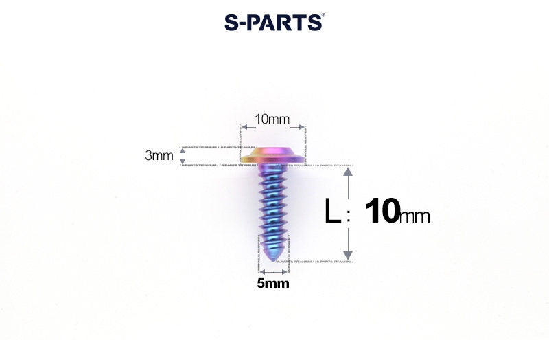 SPARTS Button Head M5×L10-35 Titanium Screws Self-Tapping Bolt