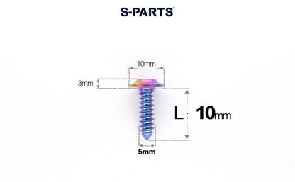SPARTS Button Head M5×L10-35 Titanium Screws Self-Tapping Bolt