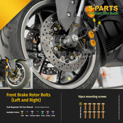 SPARTS Titanium Bolt Kit for YAMAHA TMAX560 2025-Front Section