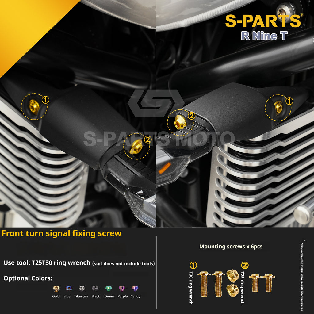 SPARTS BMW RnineT Titanium Alloy Motorcycle Bolt Upgrade Kit