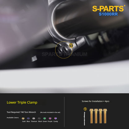 SPARTS Titanium Chassis Bolt Kit Brake Disc Caliper Sprocket Screws for BMW S1000RR
