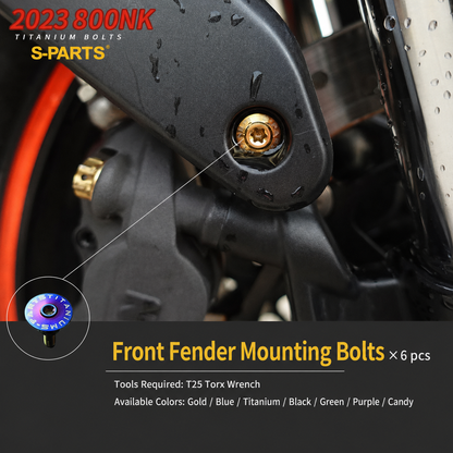 S-PARTS TC4 Titanium Full Motorcycle Bolt Kit for CFMOTO 800NK