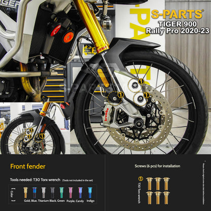 SPARTS Triumph Tiger 900 Rally Pro (2020–2023) Motorcycle Modified Titanium Alloy Bolts