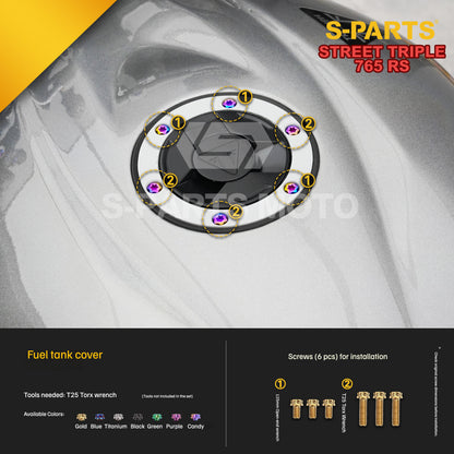 SPARTS Titanium Bolts for Triumph Street Triple 765 RS – Engine & Exhaust Upgrade Fasteners