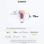 SPARTS Titanium Mirror Block-Off Bolts · M8/M10 Positive & Reverse Thread · Lightweight Motorcycle Plug Bolts