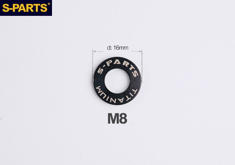 S-PARTS M8 / M10 / M12 / M14 TC4 Titanium Flat Washers for E-Bikes, Motorcycles & Bicycles
