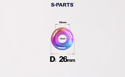 SPARTS M6/M8/M10 Titanium Rotor Washers – Electric & Motorcycle Upgrade