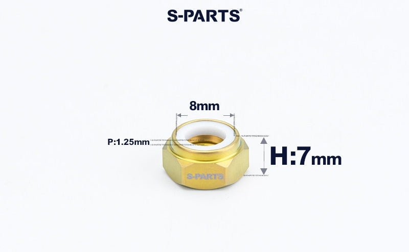 SPARTS Hex Nylon Lock Titanium Nuts – Motorcycle & Car Upgrade Fasteners