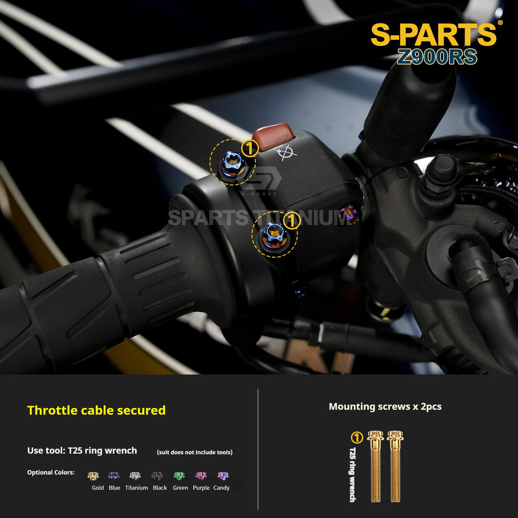 SPARTS Titanium Screw Set for Kawasaki Z900RS – Motorcycle Upgrade Kit