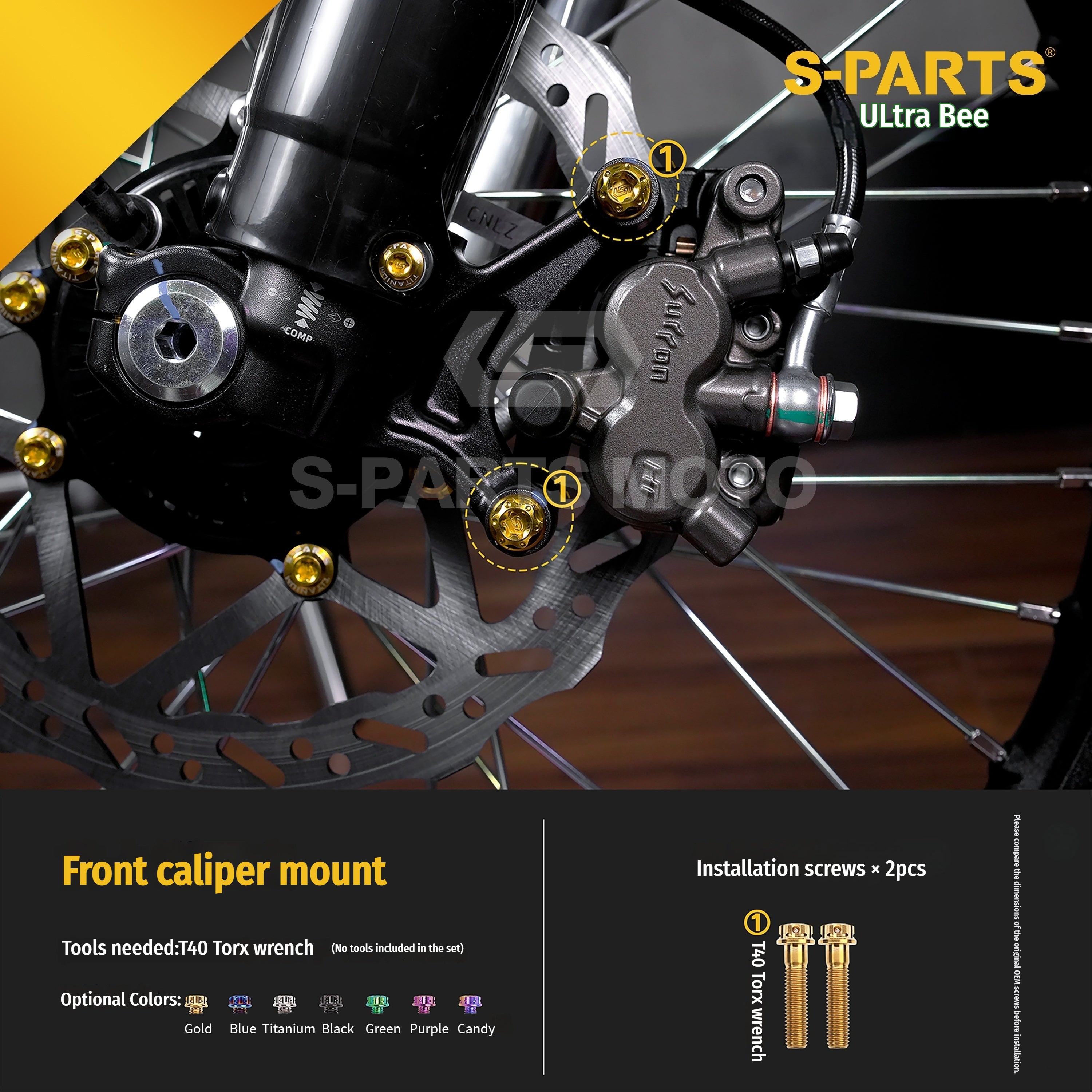 SPARTS Titanium Bolt Kit for Ultra Bee | Full Motorcycle Upgrade Set