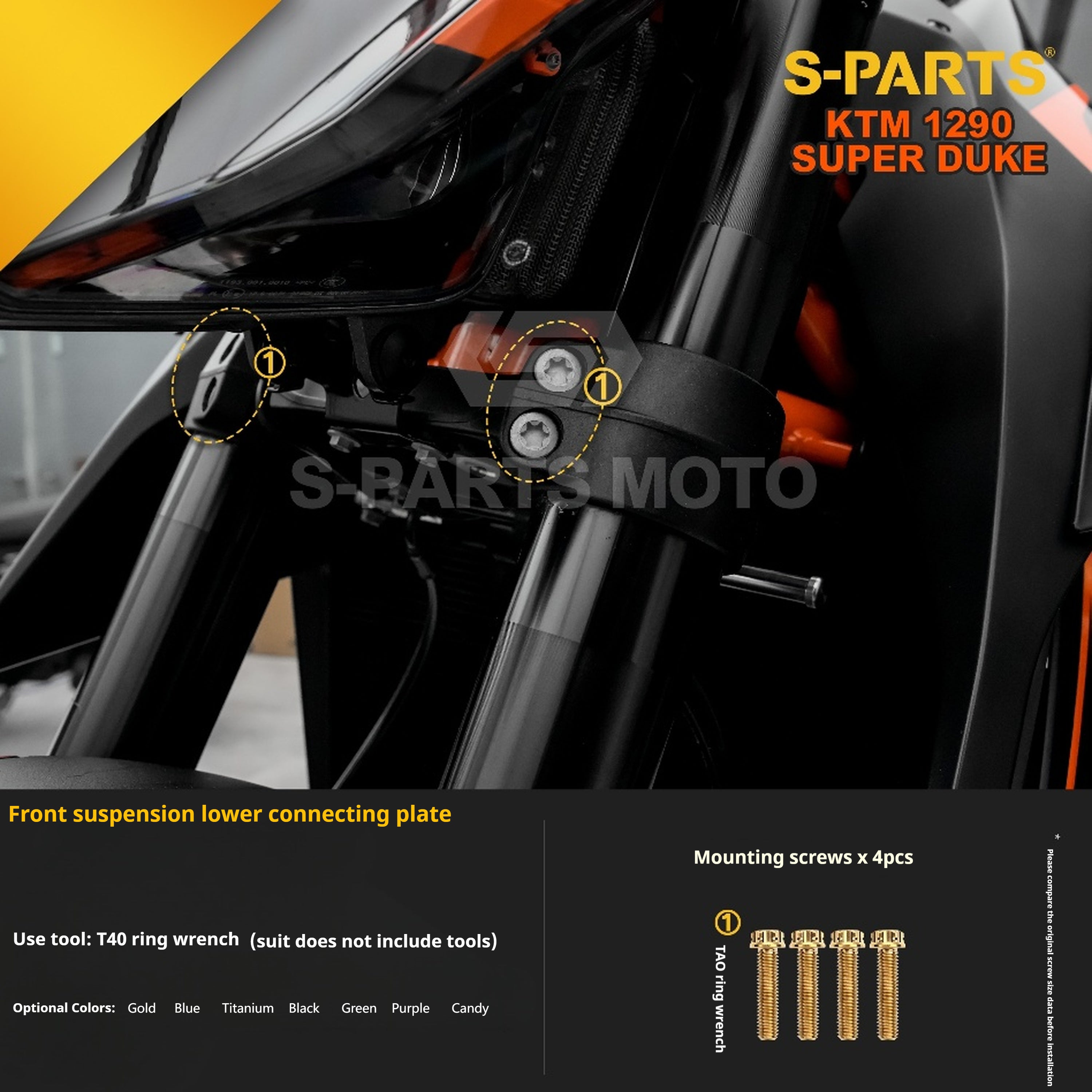 SPARTS KTM Super Duke 1290 · Full TC4 Titanium Bolt Kit｜Motorcycle Upgrade Set