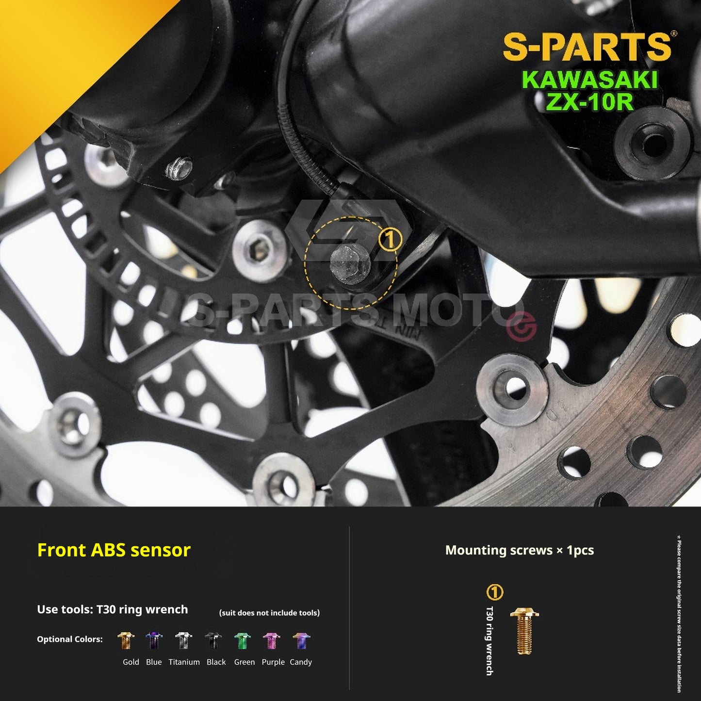 SPARTS 2023 Kawasaki ZX-10R Titanium Bolt Kit for Motorcycle/Electric Vehicle Modification