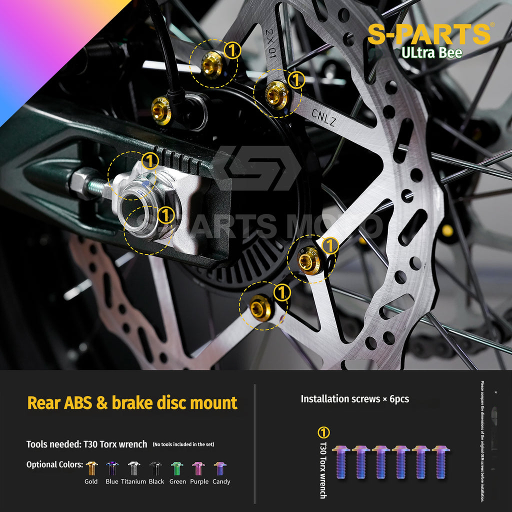 SPARTS Titanium Bolt Kit for Ultra Bee | Full Motorcycle Upgrade Set--candy