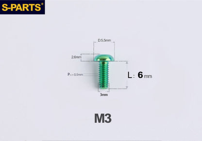 SPARTS A2 Button Head M3 Titanium Bolt