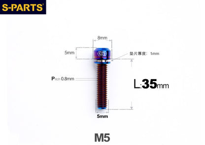 SPARTS M5 L10-50mm Titanium Alloy Screws