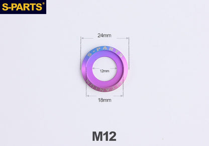 SPARTS A3 Titanium Washer Set M5 / M6 / M8 / M10 / M12 – TC4 Titanium Locking Washers for Motorcycle & E-Bike